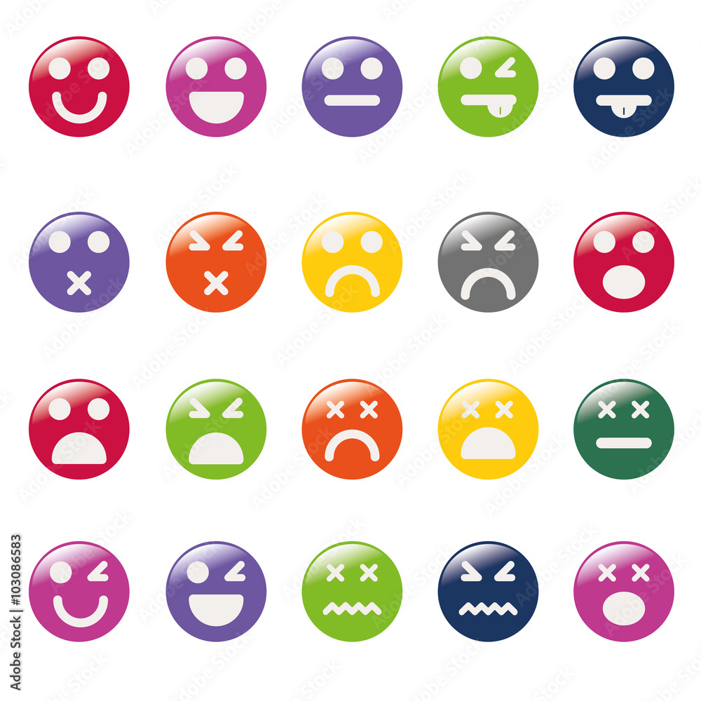 Set of different emoticons vector
Set of different emoticons vector
