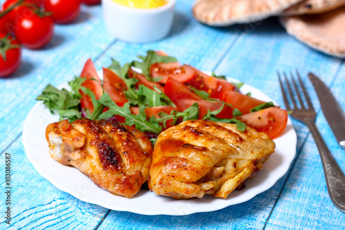 grilled chicken and tomato salad