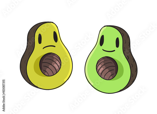 Avocado competition vector illustration