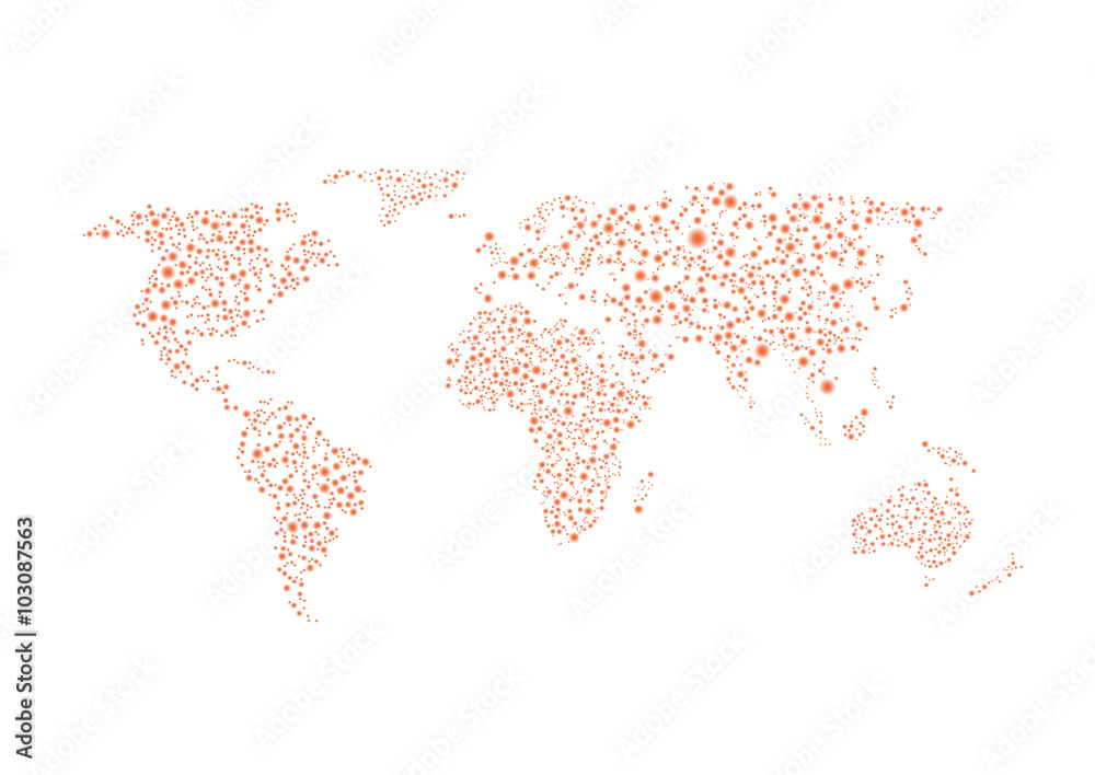 Fototapeta premium Abstract world map