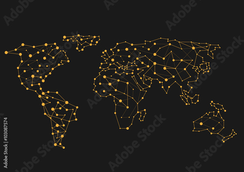 Connection World map