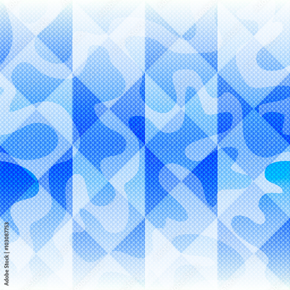 beautiful blue abstract geometric seamless pattern vector illustration