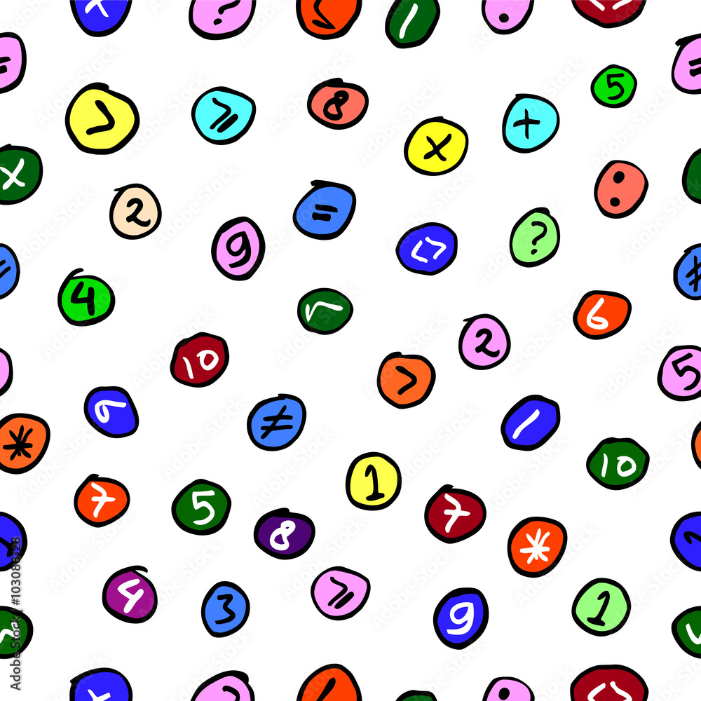 Seamless Background, Math Symbol Seamless Background, Math Symbol