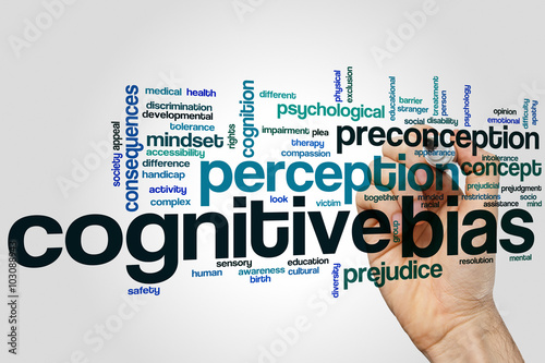 Картината върху платно Cognitive bias word cloud
