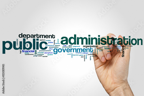 Canvas-taulu Public administration word cloud