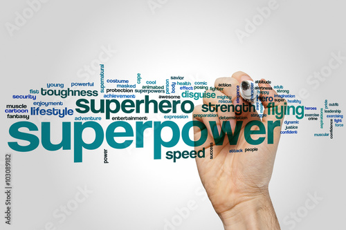 Superpower word cloud photo