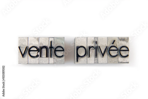 vente privée / caracteres d'imprimerie en plomb  photo