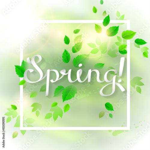 written word Spring
