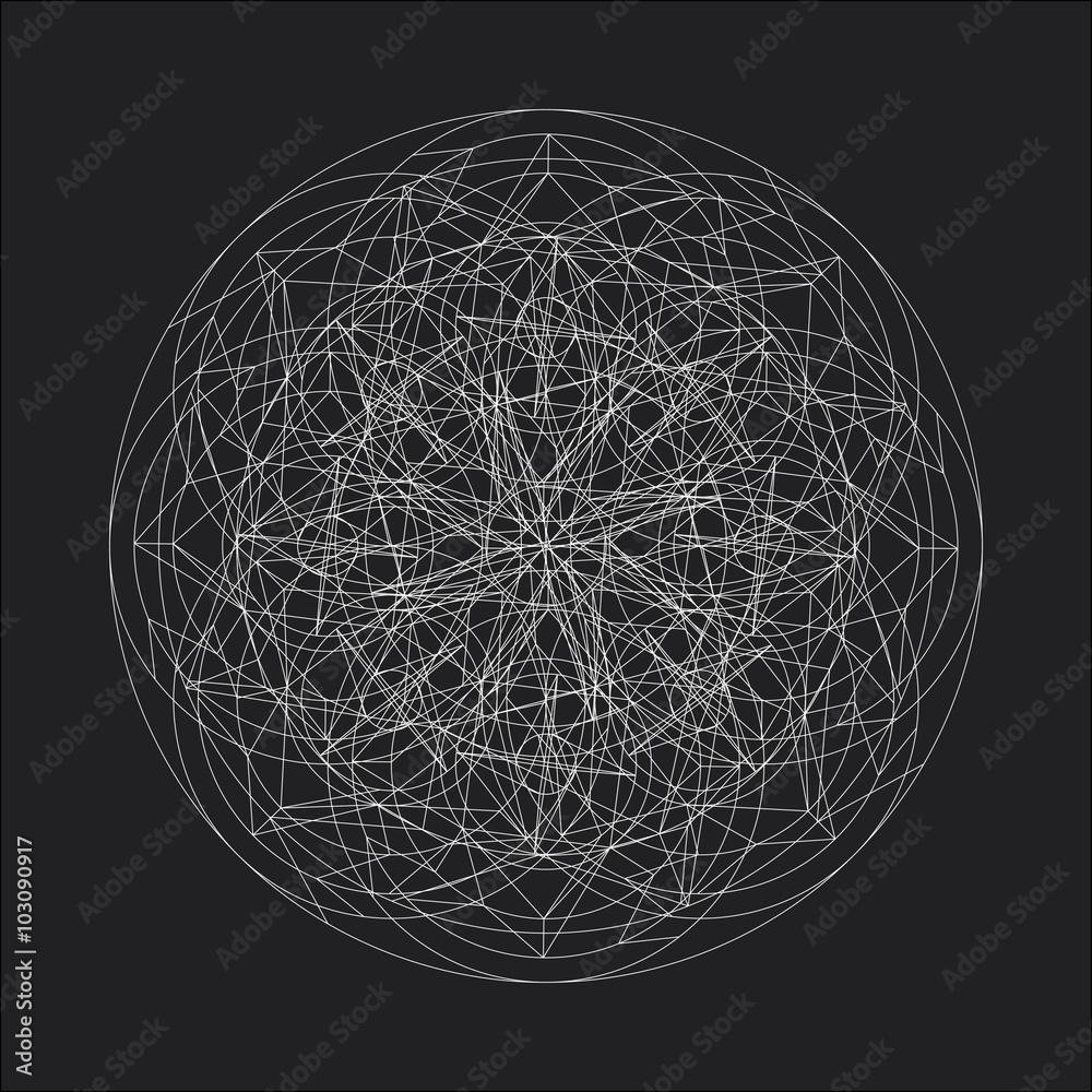 Geometric element_star pattern_vector_line design Geometric element_star pattern_vector_line design