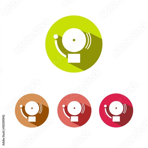 Icono de alarma. Señal sonora de emergencia. Ilustración vectorial