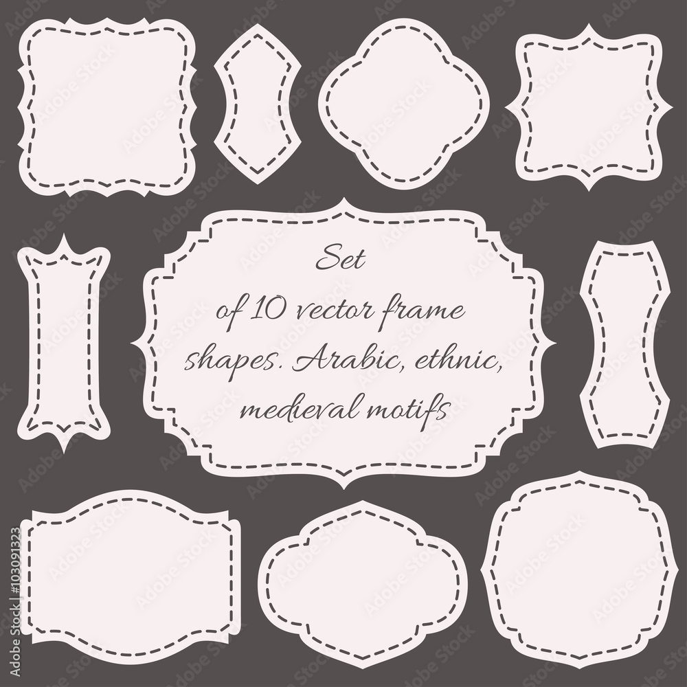 Set of ten vector frames Set of ten vector frames