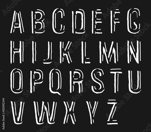 Painted and sketched font