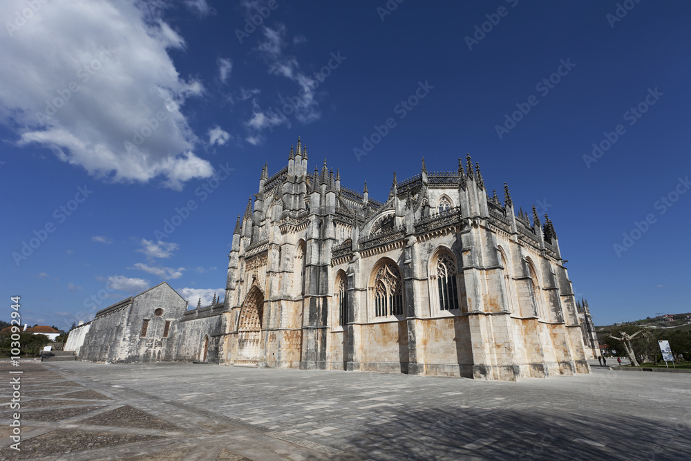 Monastery of Batalha. Masterpiece of the Gothic and Manueline architecture. Dominican Religious Order. Portugal. UNESCO World Heritage Site.