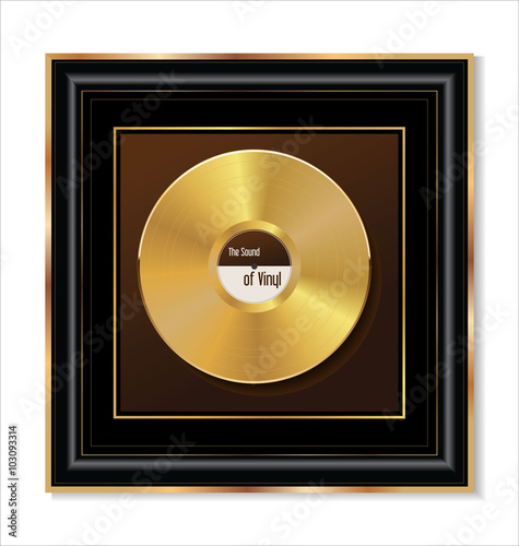 Gold vinyl vector illustration