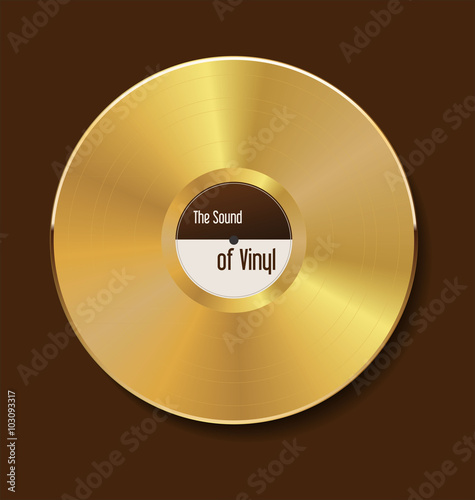 Gold vinyl vector illustration