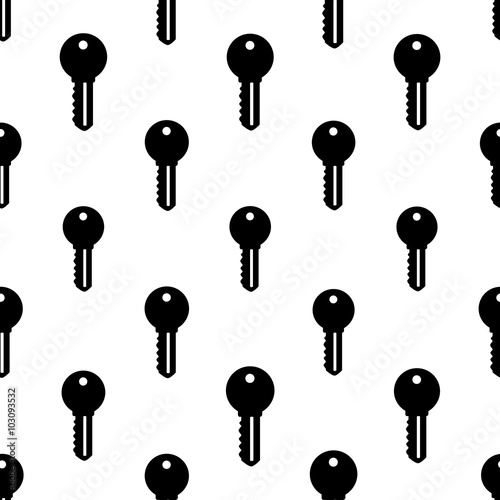 vector illustration - white and black key seamless pattern