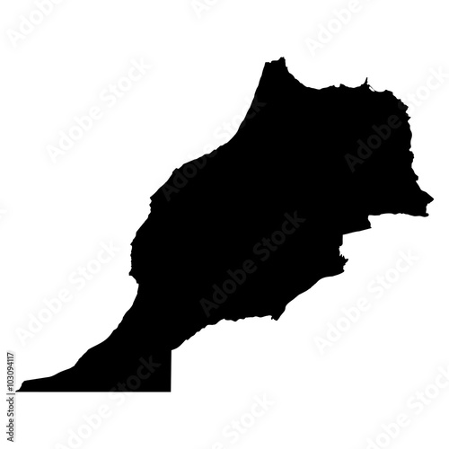 Morocco map on white background vector