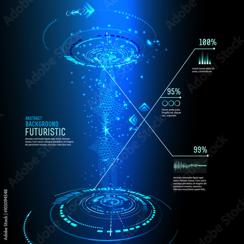 Futuristic interface, HUD,  imfographics ,vector 