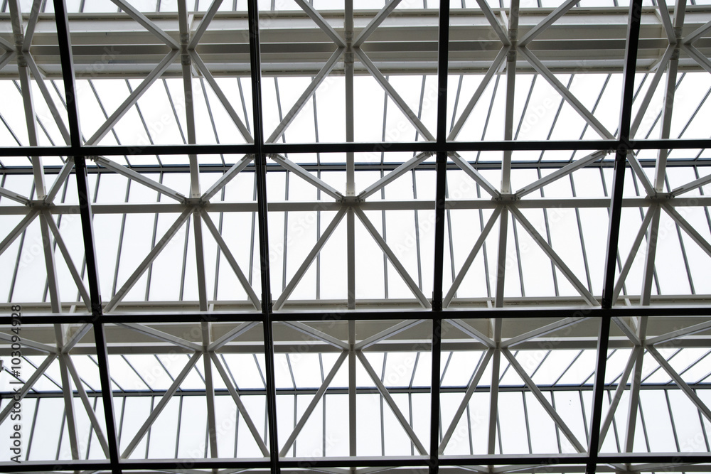 Modern architecture,glass roof