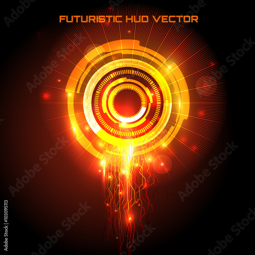 Futuristic interface, HUD, vector background