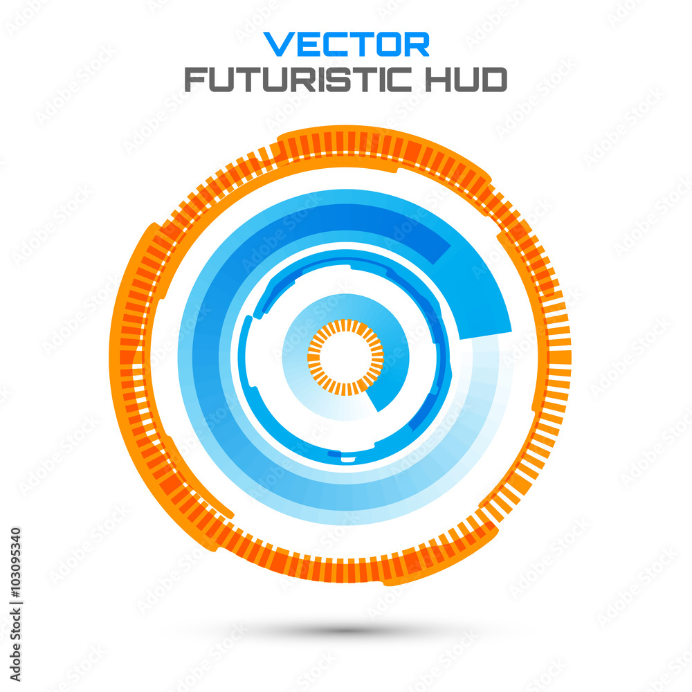 Fototapeta premium Futuristic interface, HUD, sci-fi vector