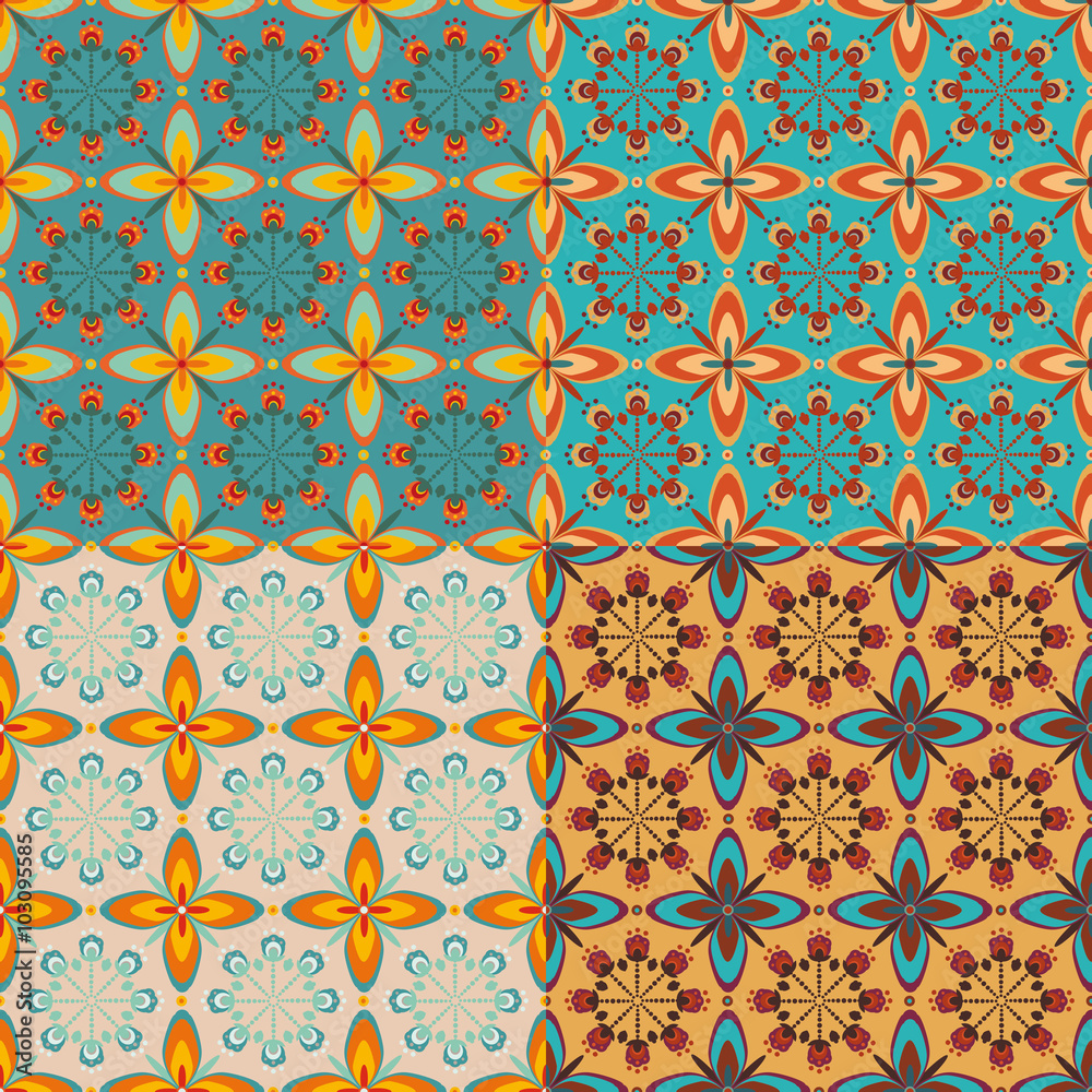 Set of seamless background patterns - You can use them for filling any contours