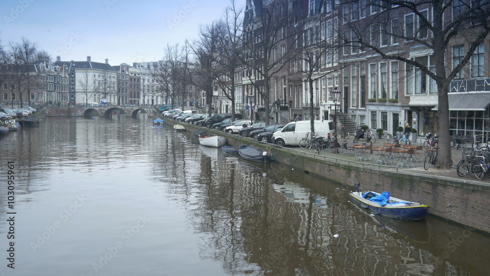 Canal and historic houses at Keizersgracht, Amsterdam the Netherlands 4K Canal and historic houses at Keizersgracht, Amsterdam the Netherlands 4K
