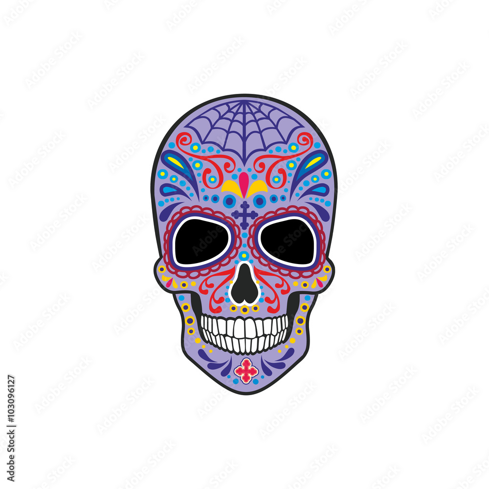 Fototapeta premium Holy Death, Day of the Dead, mexican sugar skull