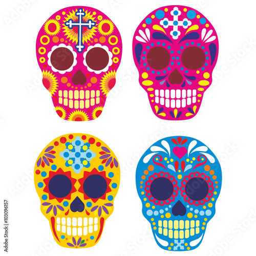  Holy Death, Day of the Dead, mexican sugar skull