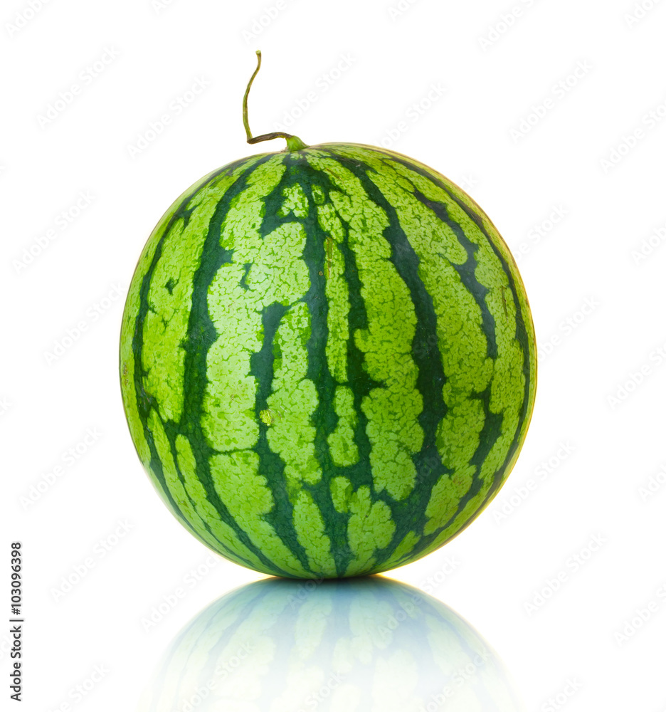 Big ripe watermelon isolated on the white Big ripe watermelon isolated on the white