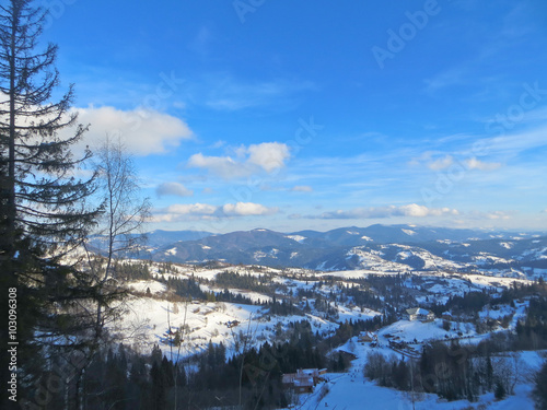 Winter in Carpathian mountains