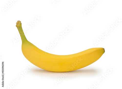 A Banana on a white background