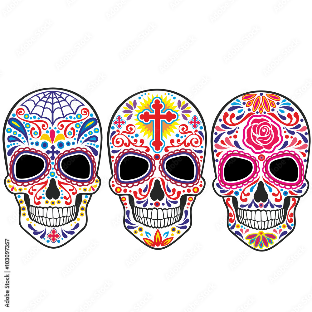 Holy Death, Day of the Dead, mexican sugar skull Holy Death, Day of the Dead, mexican sugar skull