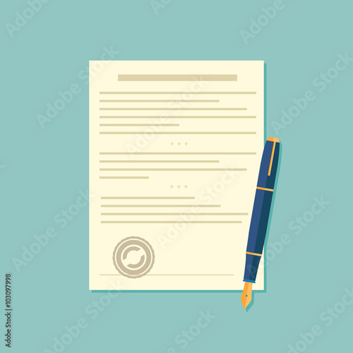 Agreement icon - signing contract