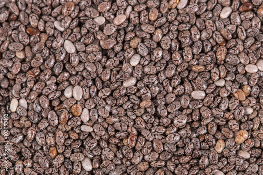 Macro shot of chia seeds texture background Macro shot of chia seeds texture background