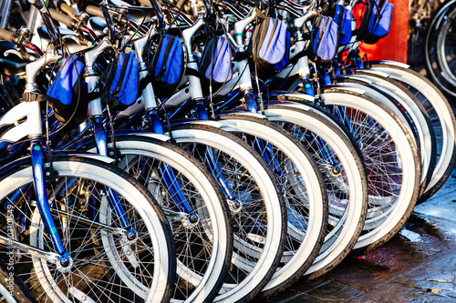 Row of Rental Bicycles