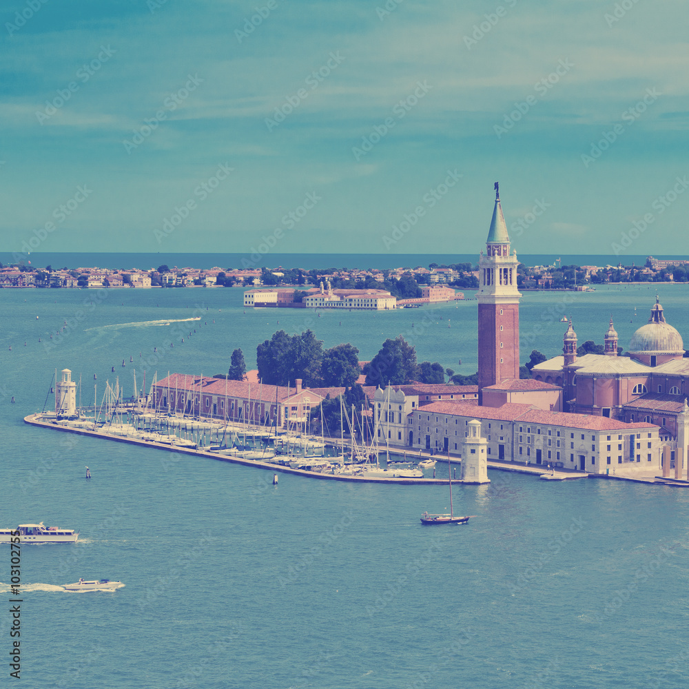 Naklejka premium view of San Giorgio island, Venice, Italy