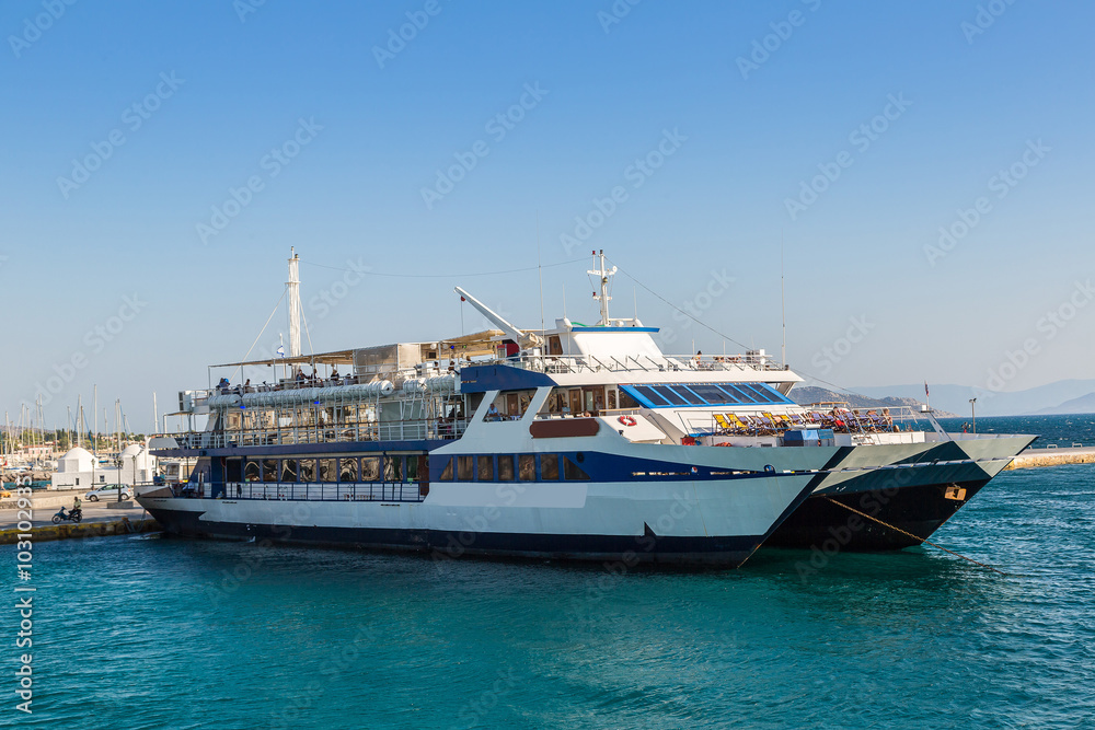 Port in Aegina island