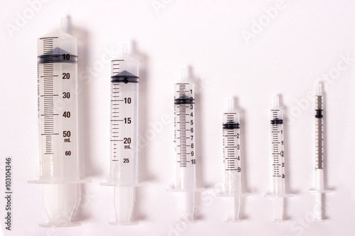 various size of syringes