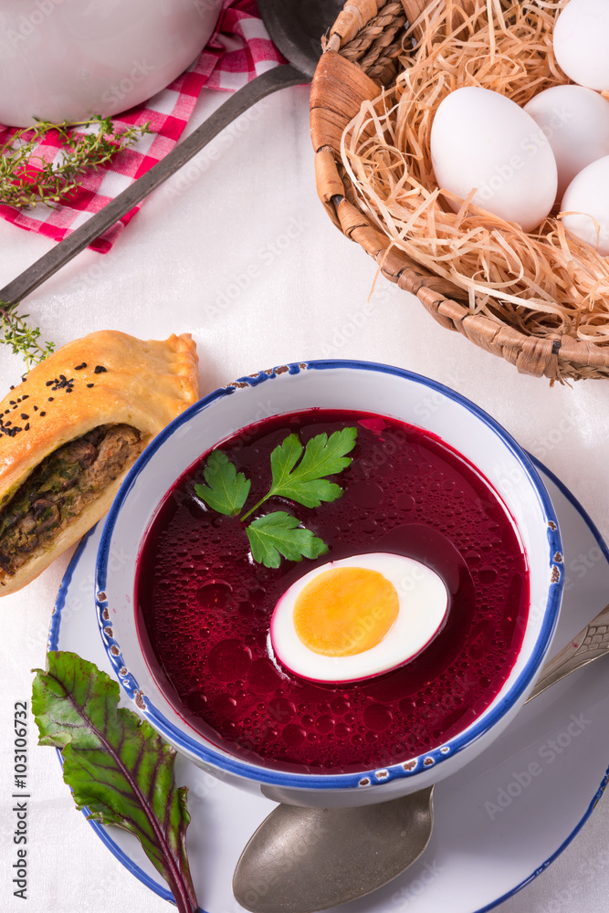 beet green soup with egg beet green soup with egg