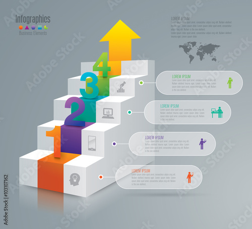 Infographic design template and marketing icons.