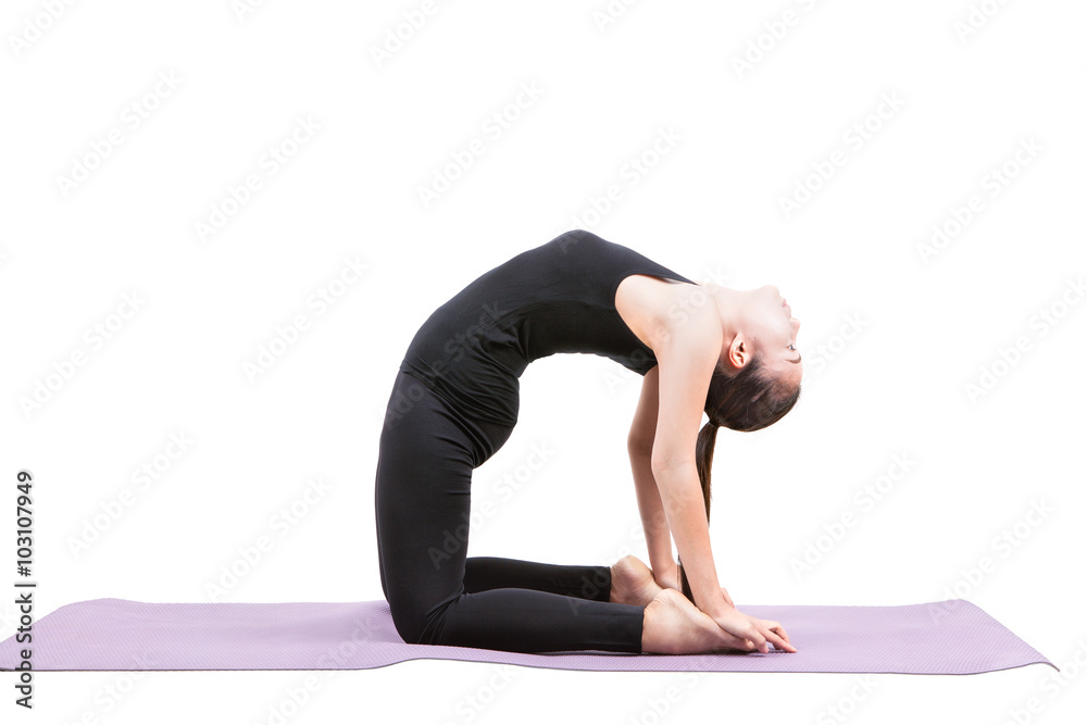 portrait of asian woman wearing black body suit sitting in yoga portrait of asian woman wearing black body suit sitting in yoga