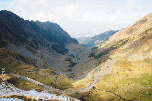 Serpentinous Road in Mountains photo