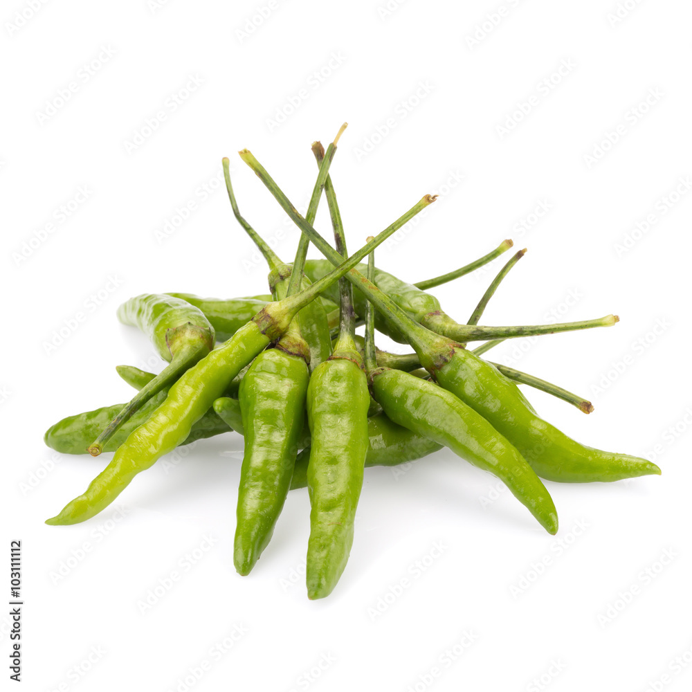 Hot chili peppers isolated on white background Hot chili peppers isolated on white background