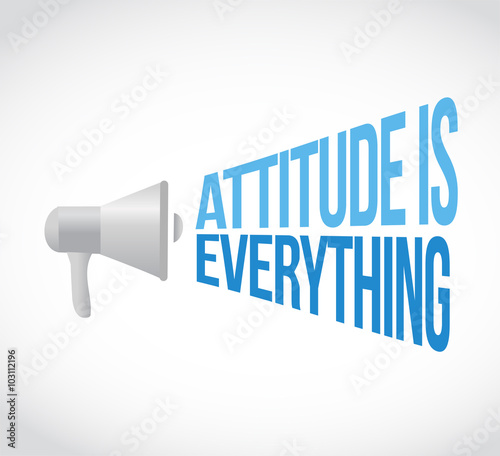Quadro su tela attitude is everything megaphone loudspeaker