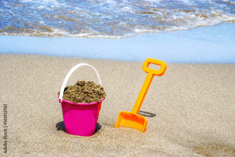 Bucket and spade for the beach Bucket and spade for the beach