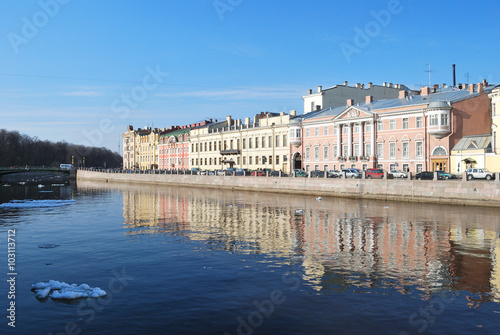 Fontanka river in Saint-Petersburg, Russia
