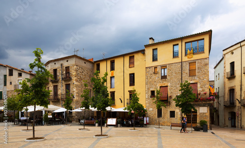 Town square in Besalu. Catalonia, Spain © JackF