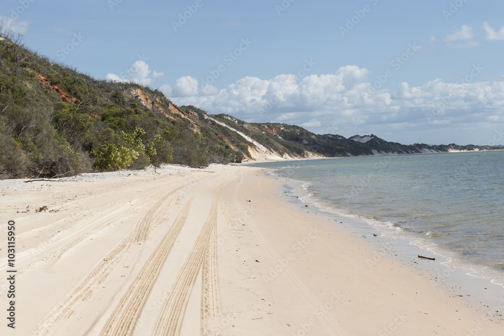 Playa de arena blanca en la costa australiana de Queensland. Playa de arena blanca en la costa australiana de Queensland.