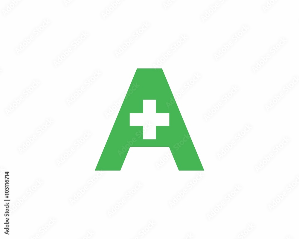 Obraz premium A Letter Health Logo